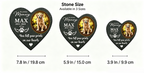 Personalized Heart Shaped Pet Grave Marker | Custom Photo & Text Dog Memorial Slate
